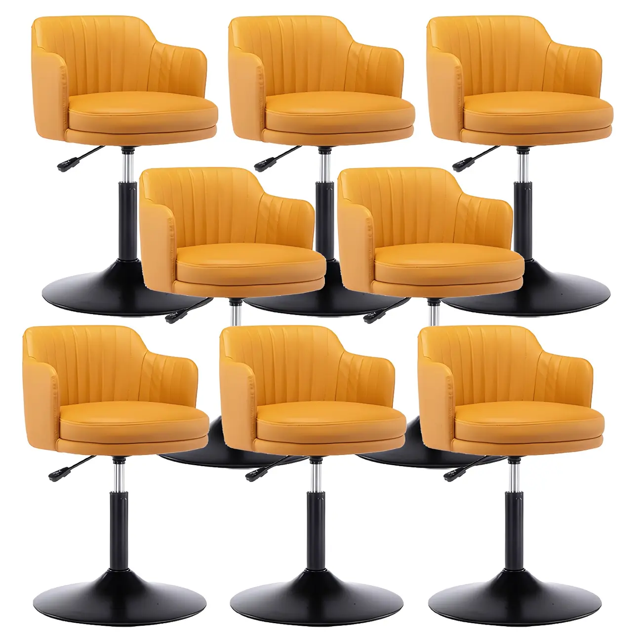 Modern Leather Armrests Swivel Adjustable Bar Stool