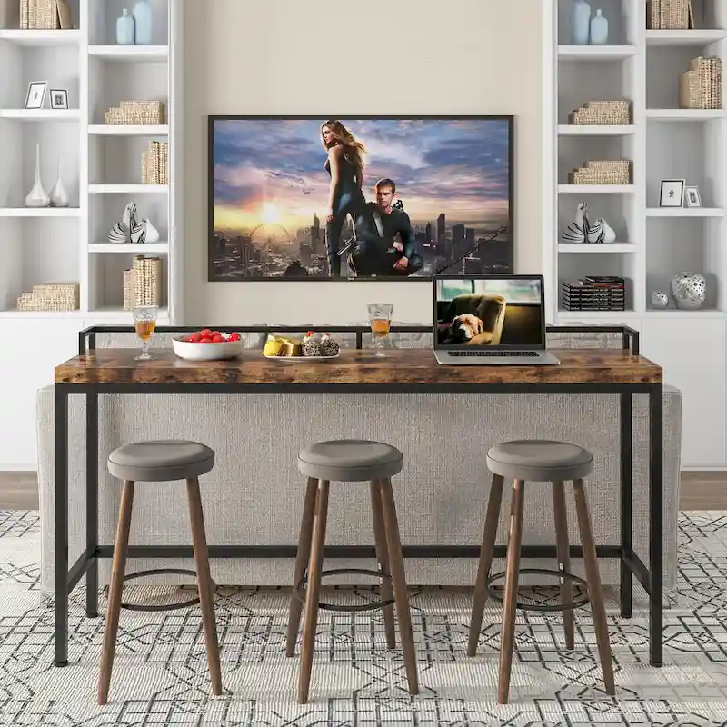 Console Table Behind Sofa Couch, 70.9 inch Long Narrow Entry Table