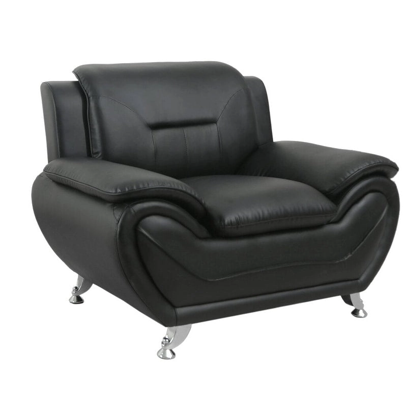 Michael Segura Faux Leather Upholstered Club Chair