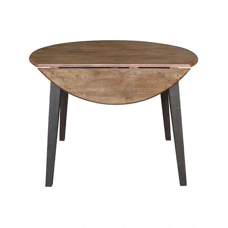 42 in. Solid Wood Round Dual Drop Leaf Table