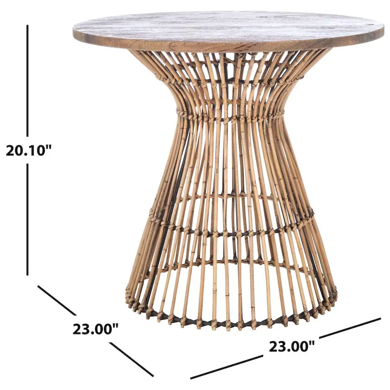 SAFAVIEH Abigail Coastal Round Accent Table - 23  W x 23  L x 20.1  H - 23Wx23Dx20H