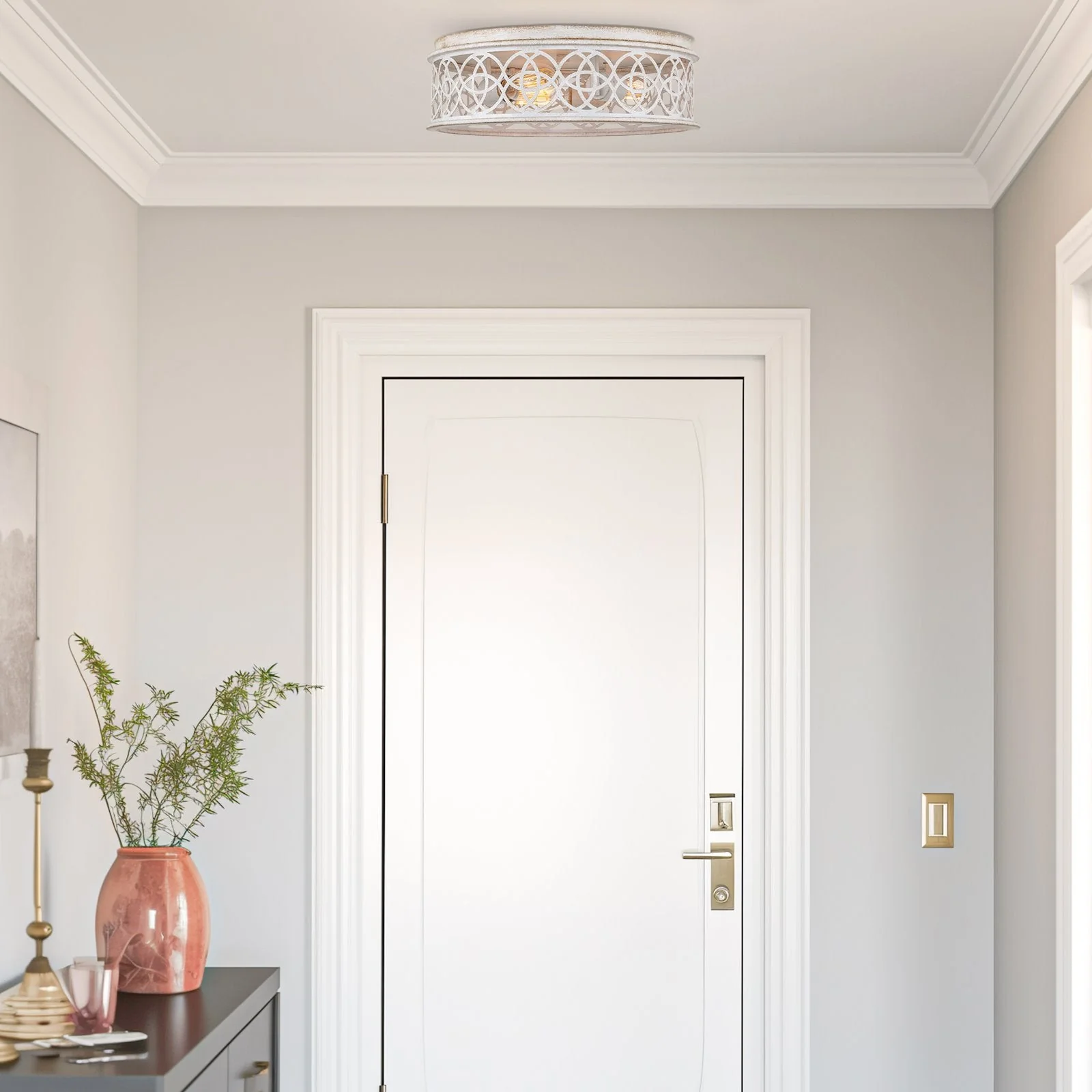 Blythe 17 3-Light Rustic Farmhouse Flush Mount Ceiling Light