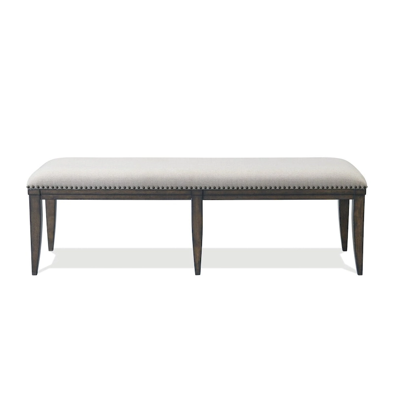 Roundhill Furniture Grant Upholstered Dining Bench, Beige