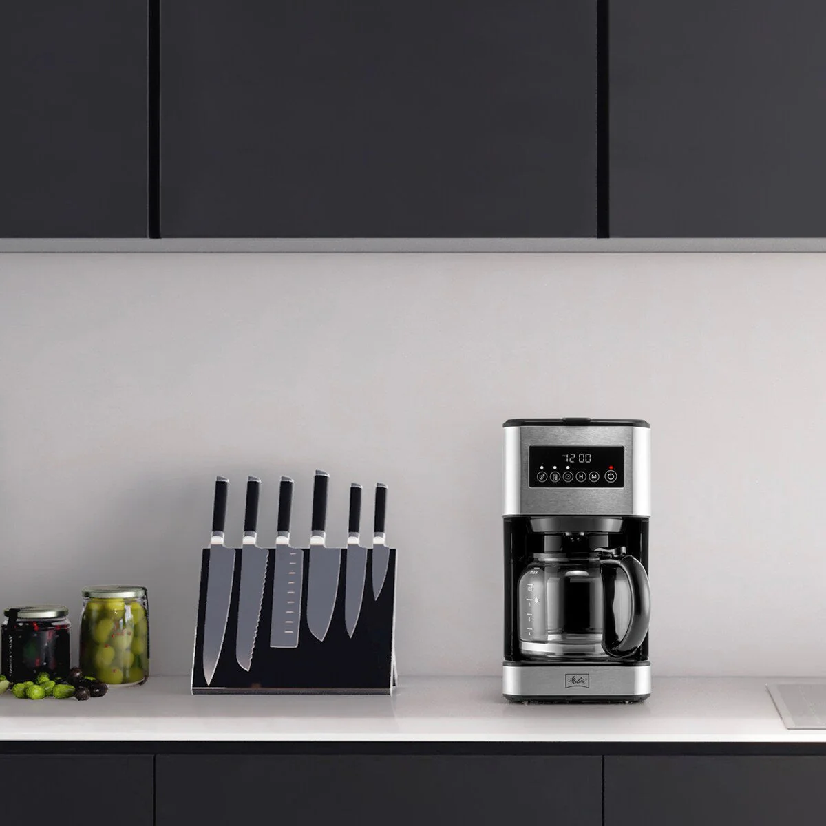 Melitta Aroma Tocco Plus 12-cup Hot and Iced Drip Coffee Maker with Glass Carafe and Touch Control Display