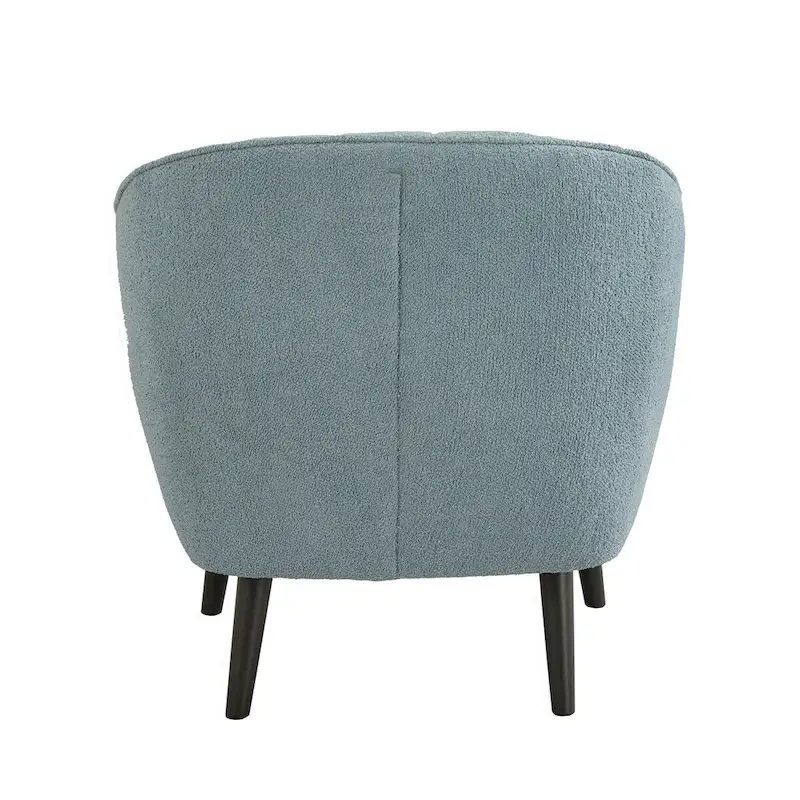 Mid-Century Channel-Tufted Accent Chair with Removable Cushion Cover