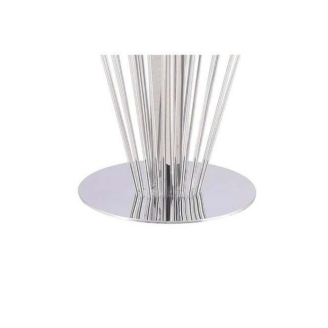 Somette Fiona Round Dining Table with Pedestal Base - Silver