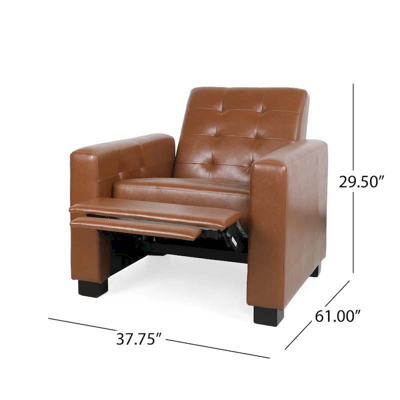 Craigue Upholstered Pushback Recliner by Christopher Knight Home