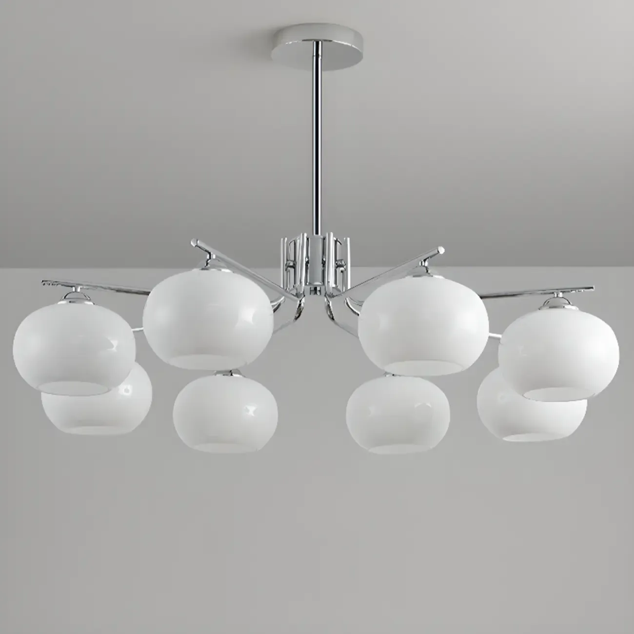 Modern Glass Globe Chandelier Adjustable Hanging Length