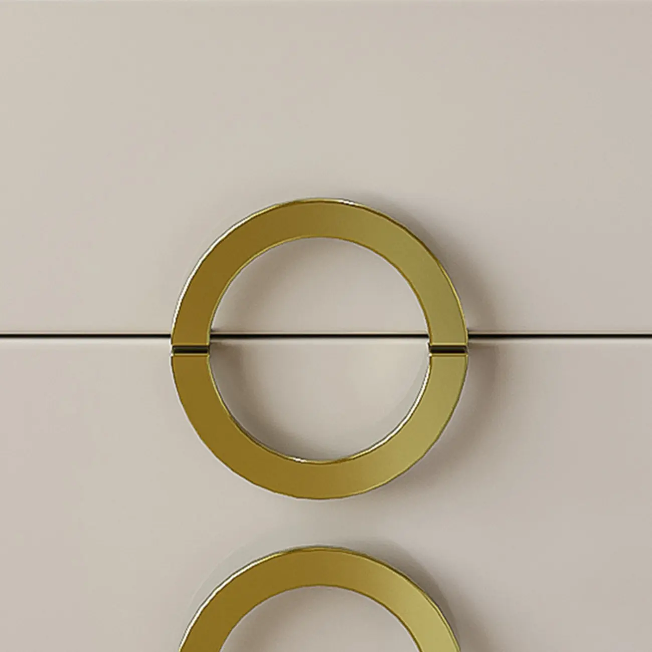 Elegant Faux Leather Metal Accent 3 Drawers Nightstand