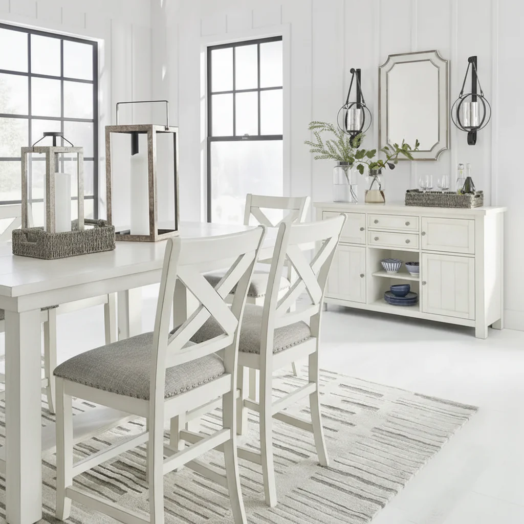 Antique White Dining Server - 56W x 18D x 36.13H