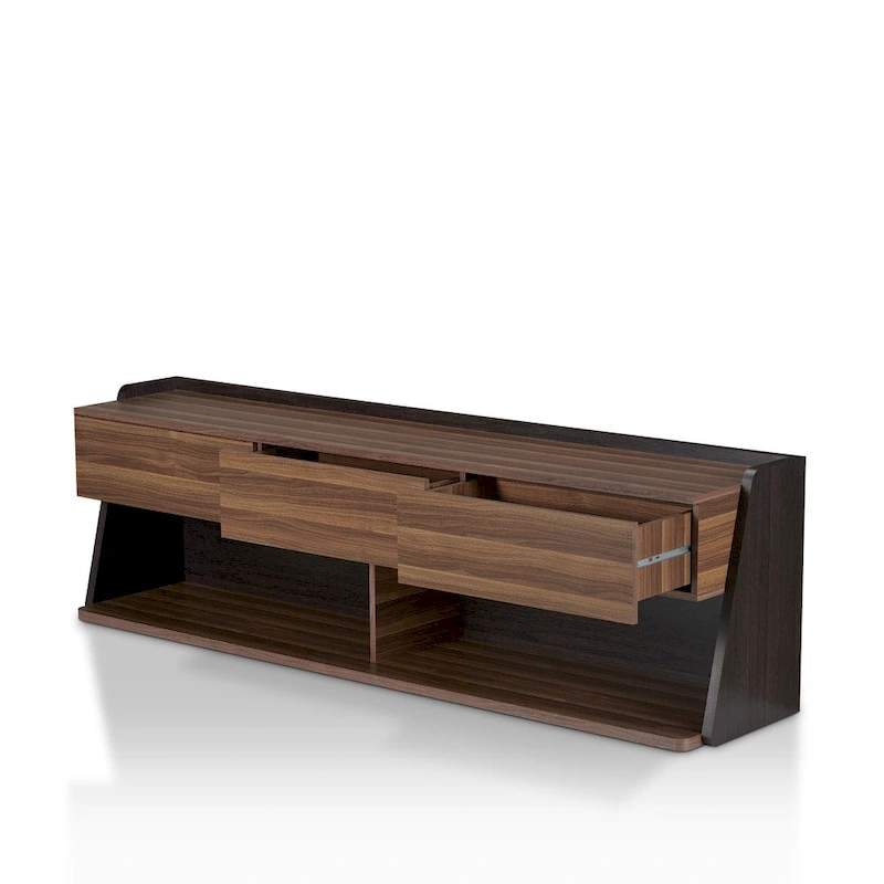 Alan Modern Walnut 73-inch 3-Drawer TV Console by Furniture of America