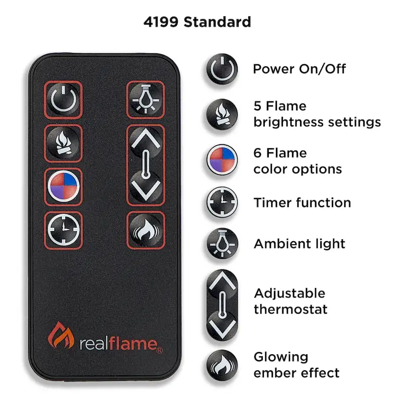 56 TV Stand Electric Fireplace White