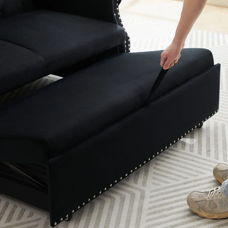 Adjustable Sleeper Sofa with 2 Lumbar Pillows