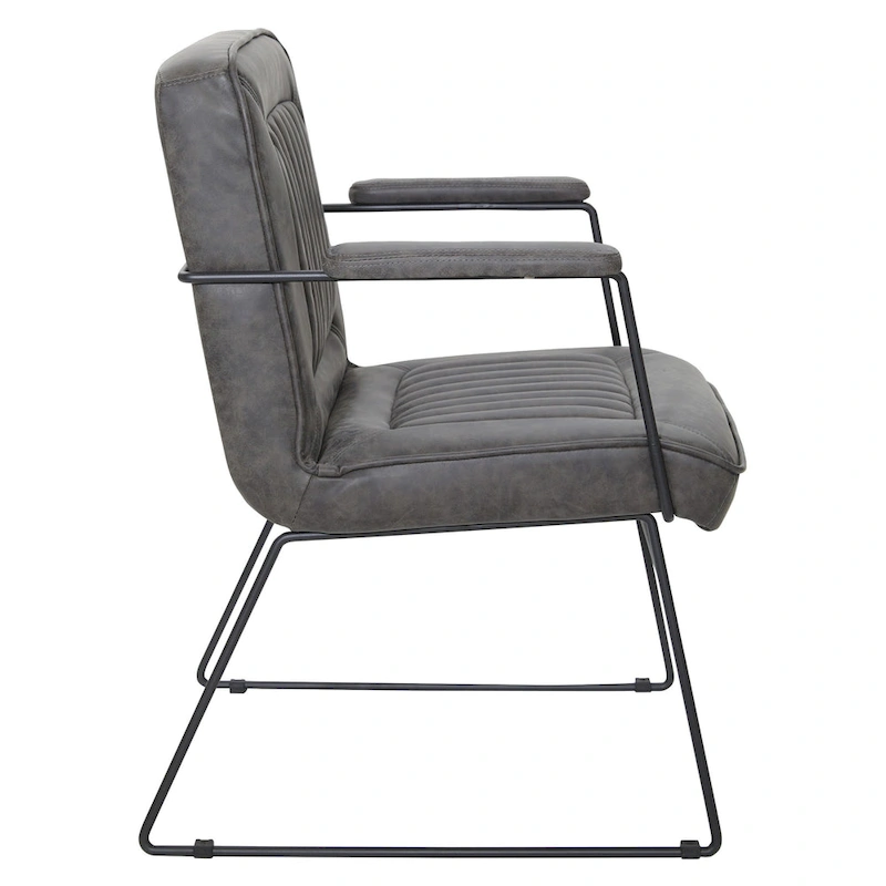 Carbon Loft Teigen Faux Leather Chair with Sled Base