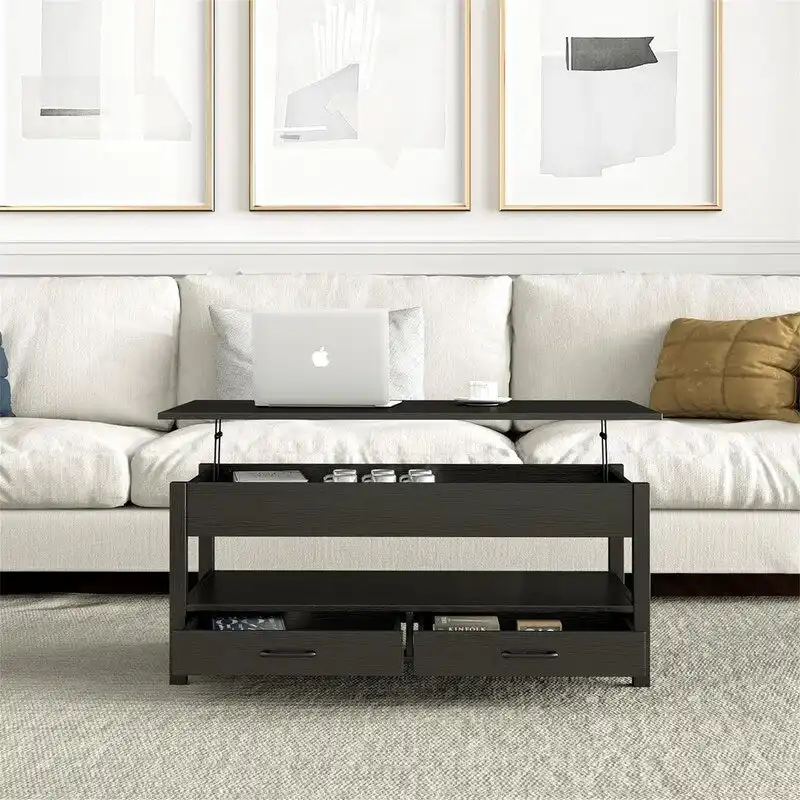 Coffee Table with Hidden Compartment - 44.1D x 21.7W x 18.3H