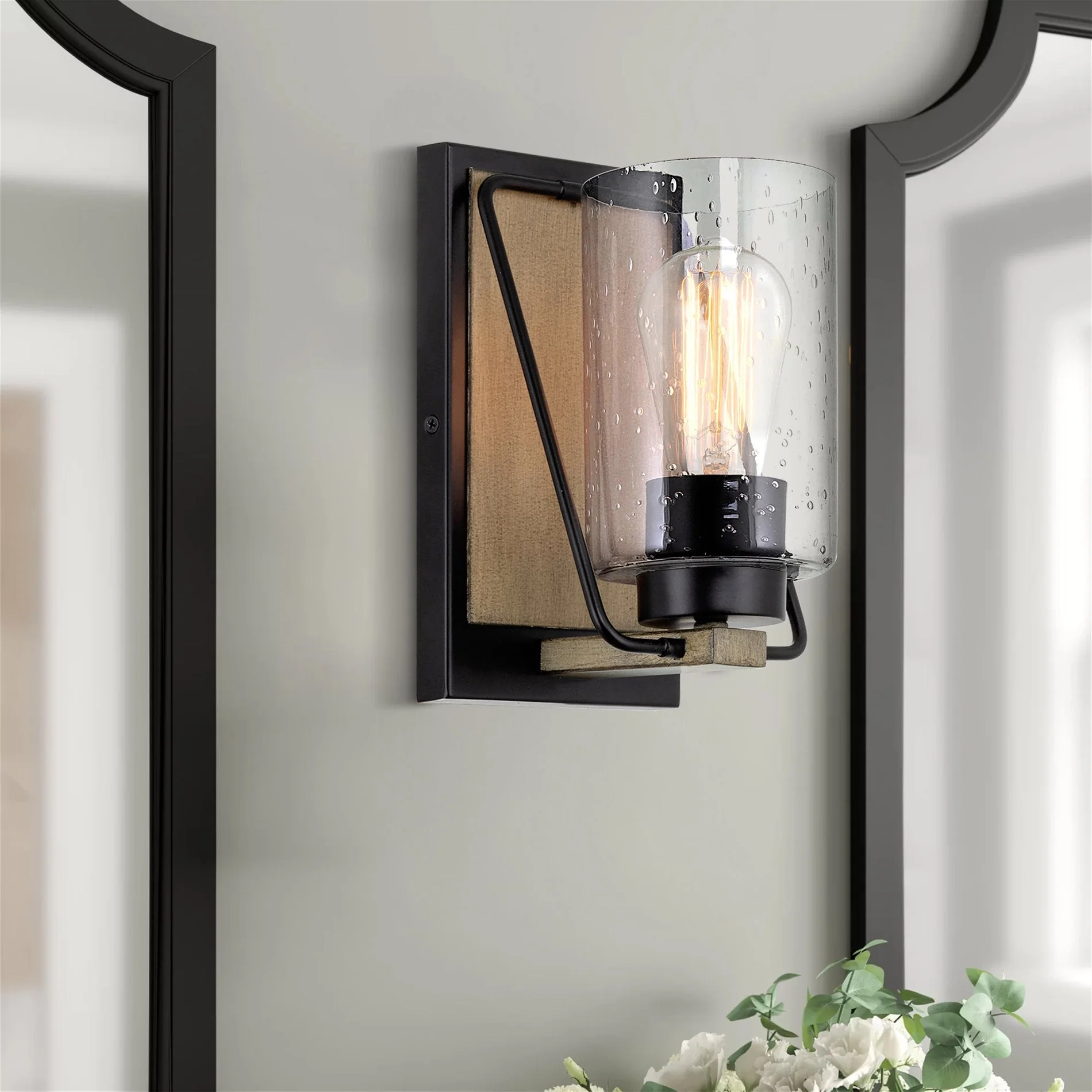 Brentwood 6 Clear Seeded Glass Shade Replacement, 3-Pack