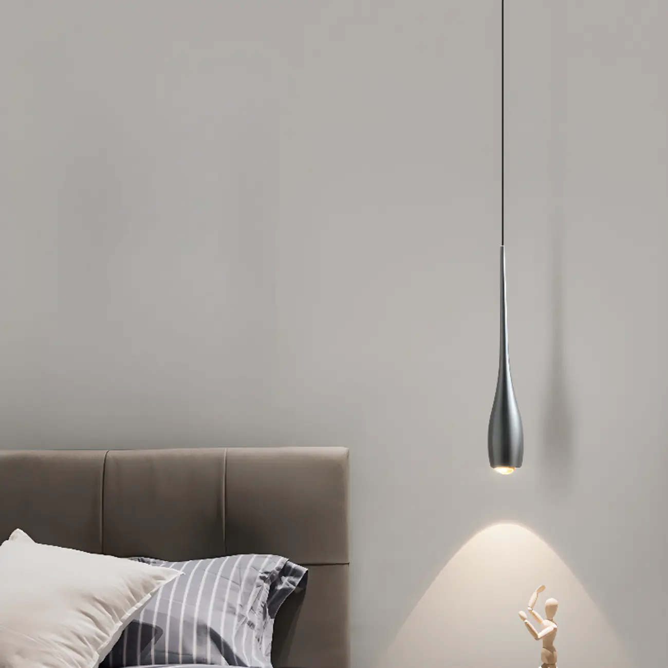 Modern Dimming Streamlined Metal Acrylic Pendant Light