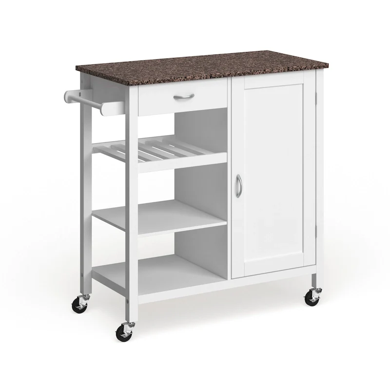 Ringsby Wooden 3-shelf Kitchen Cart
