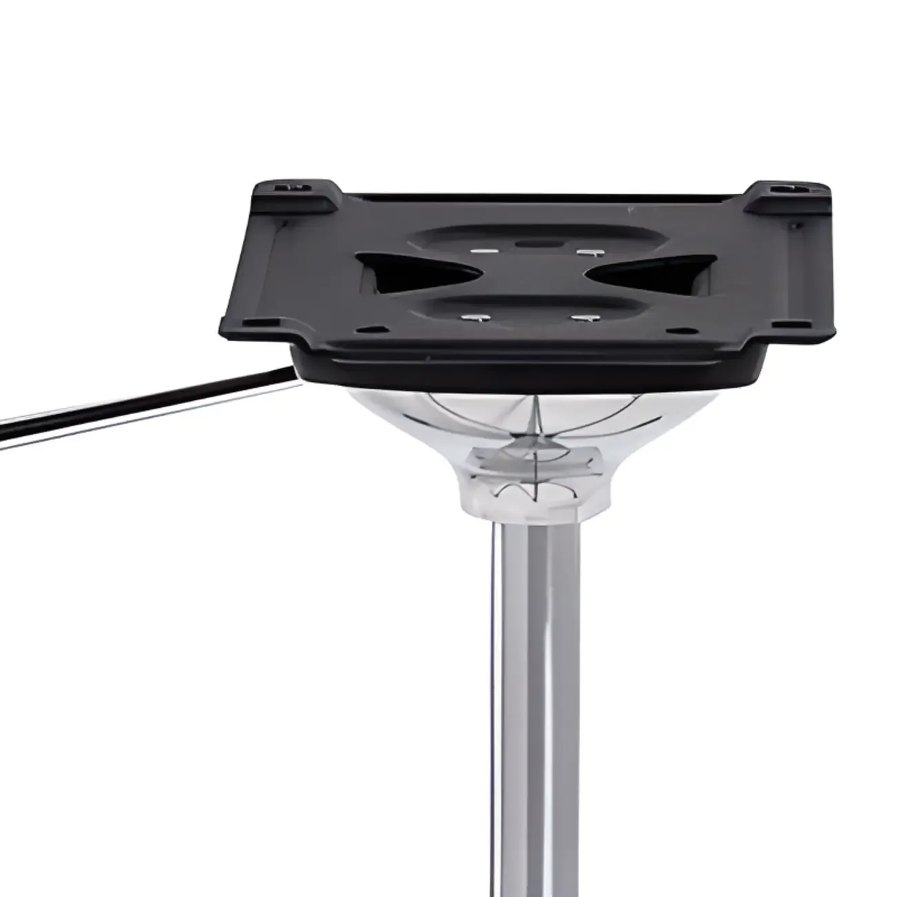 Modern Black Leather Metal Adjustable Swivel Office Chair