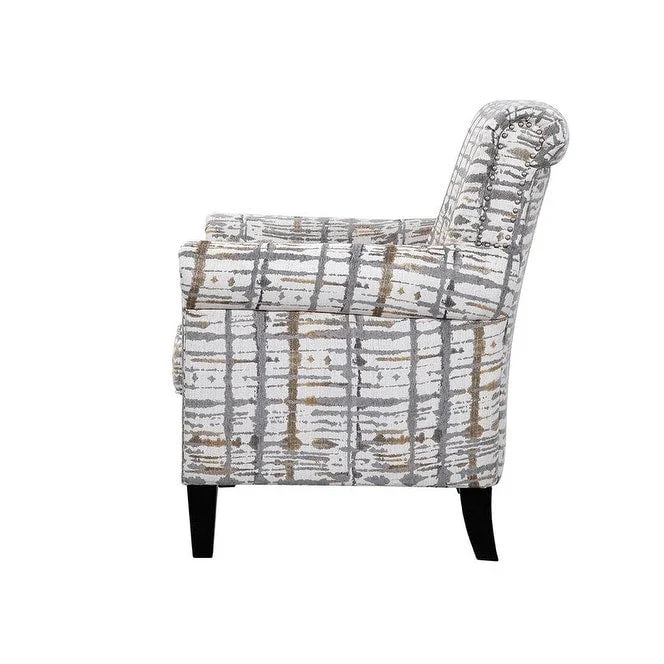 Roseanne Upholstered Accent Armchair with Silver Nailhead Trim