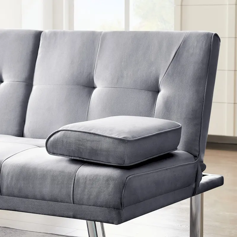 3 Seat Sofa with Rubber wood Legs and Nails finish