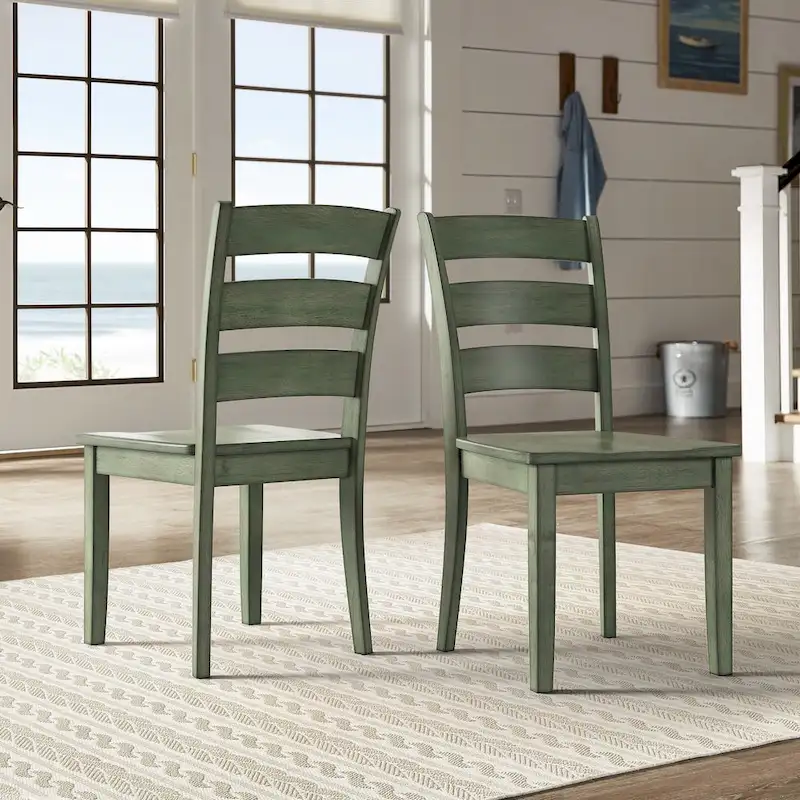 Wilmington II 48-Inch Rectangular Antique Sage Green 5-Piece Dining Set by iNSPIRE Q Classic