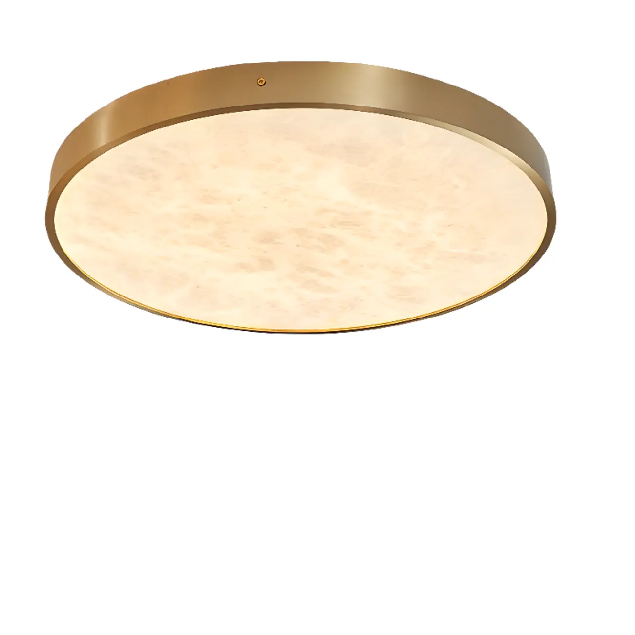Gold Stone Circle LED Flush Mount Ceiling Light