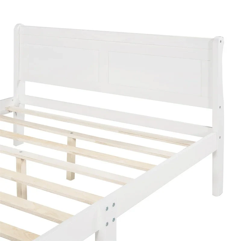 Harper & Bright Designs Wood Twin Sleigh Bed with Headboard and Footboard