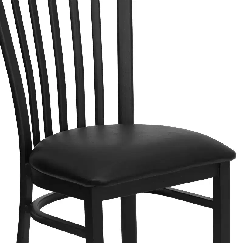 Flash Furniture Black School House Back Metal Restaurant Chair