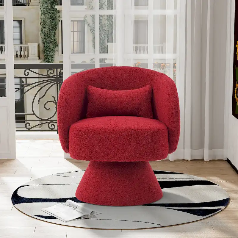 Ouyessir 360 Degree Swivel Cuddle Barrel Sofa Chairs