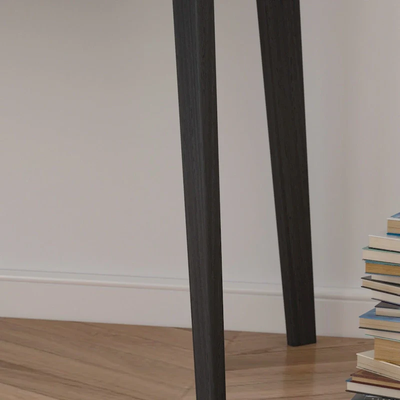 Home Office Desk - 39.4W, MDF & Solid Wood, 2 Drawers, 120 lbs Capacity, Classic Style