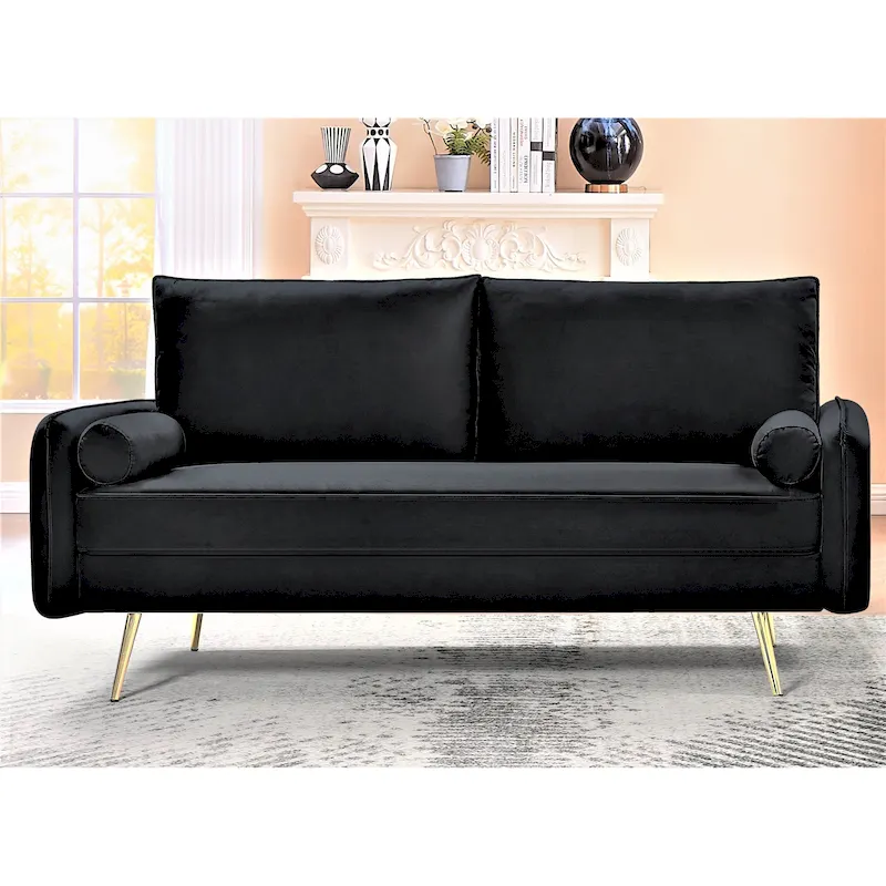 Villeda 70W Polyester Square Arms Sofa
