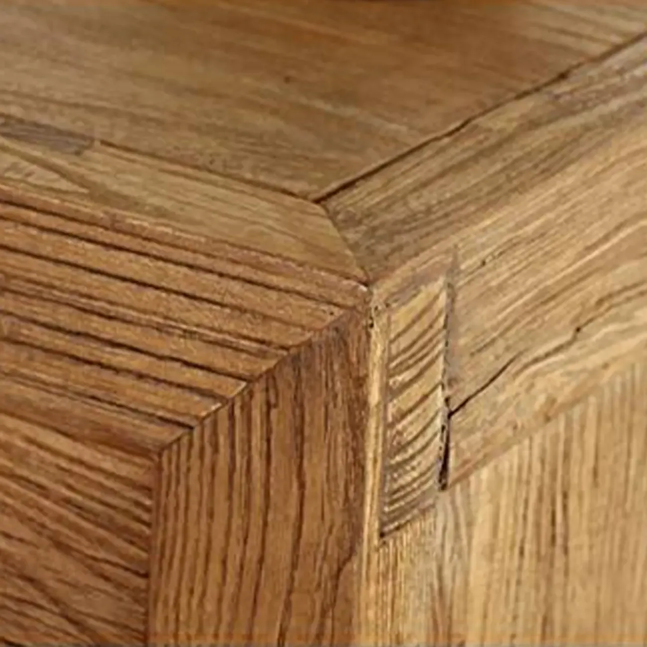 Traditional Brown Wood Console Dresser Metal Handles