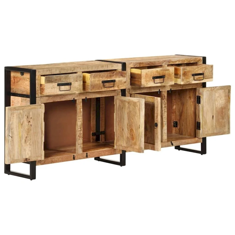 vidaXL Sideboard 67.7x13.8x31.5 Solid Mango Wood