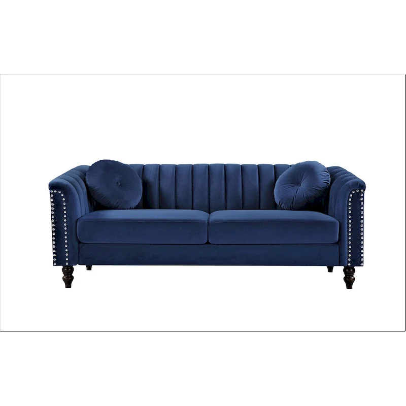 Hills Tufted Back Nailhead 75.2  Sofa