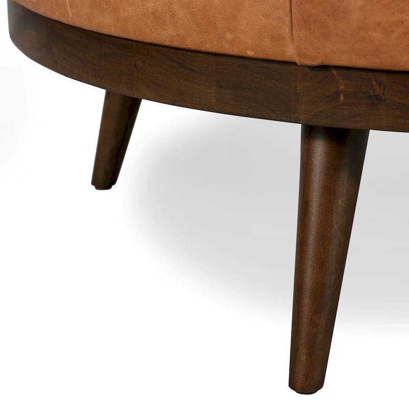 Poly & Bark Gio Ottoman - Full Grain Genuine Italian Leather