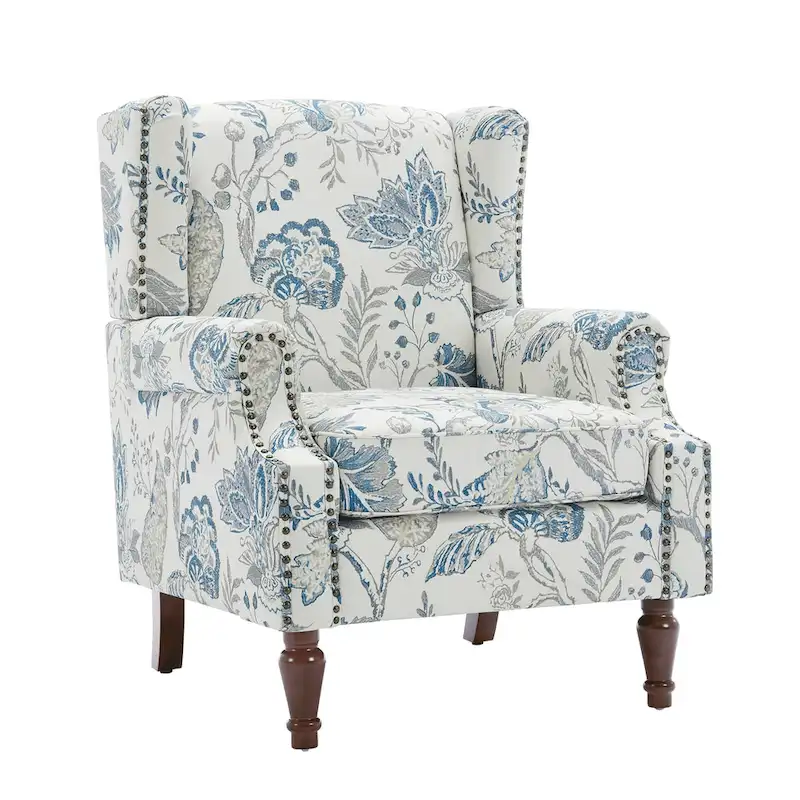 Upholstered Accent Chair Nailhead Trim Arm Chair