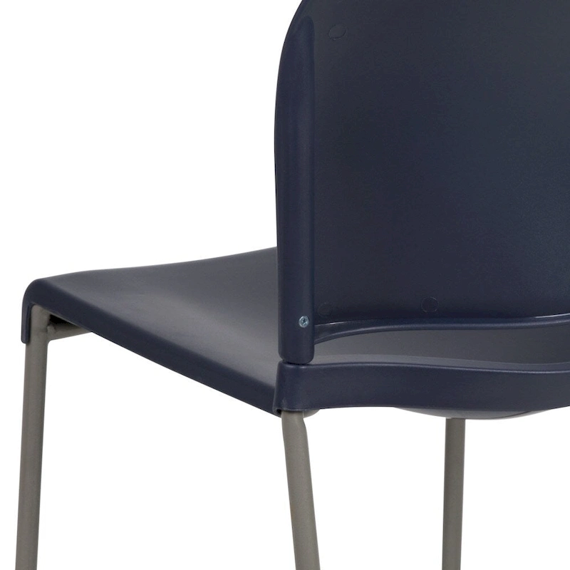 880 lb. Capacity Full Back Contoured Stack Chair with Powder Coated Sled Base