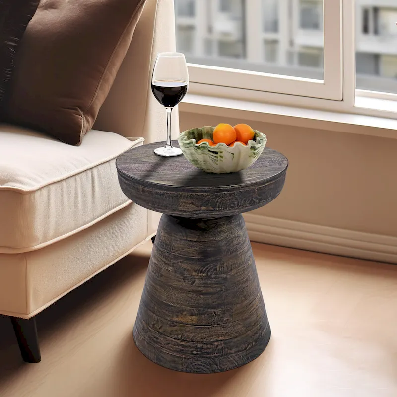 Wood, 19 Side Table, Black