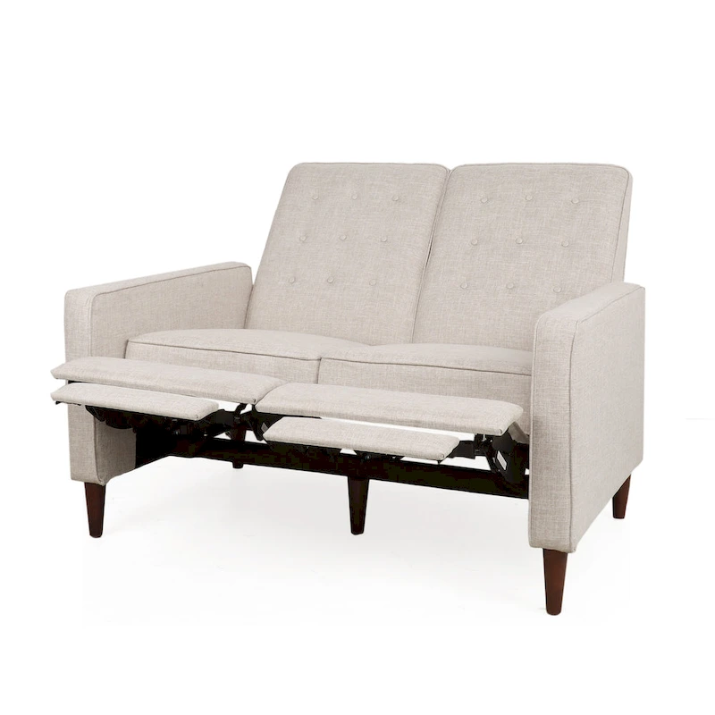 Denison Upholstered Loveseat Pushback Recliner by Christopher Knight Home