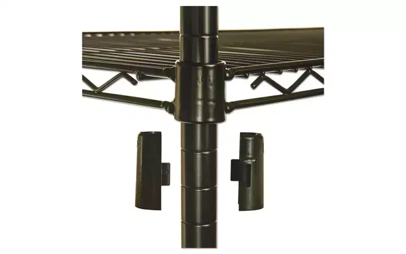 Alera NSF Certified Industrial Four-Shelf Wire Shelving Kit, 36w x 24d x 72h, Black