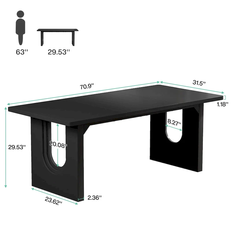 70.9-Inch Large Executive Desk, Modern Simple Office Computer Desk