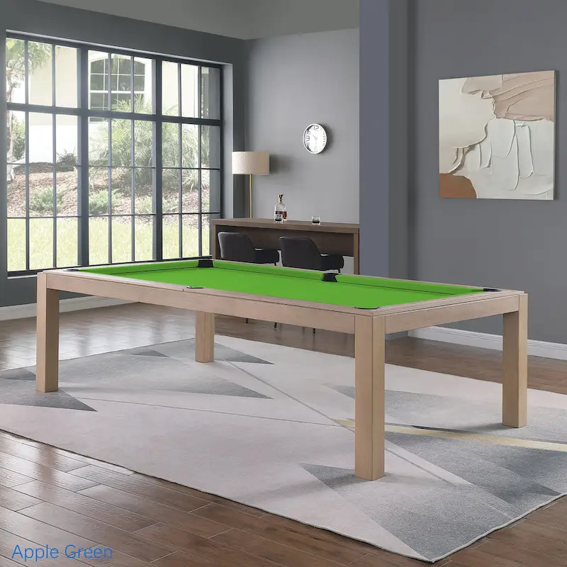 Olivia 8ft Driftwood Ash Billiard Slate Pool Table with Dining Top