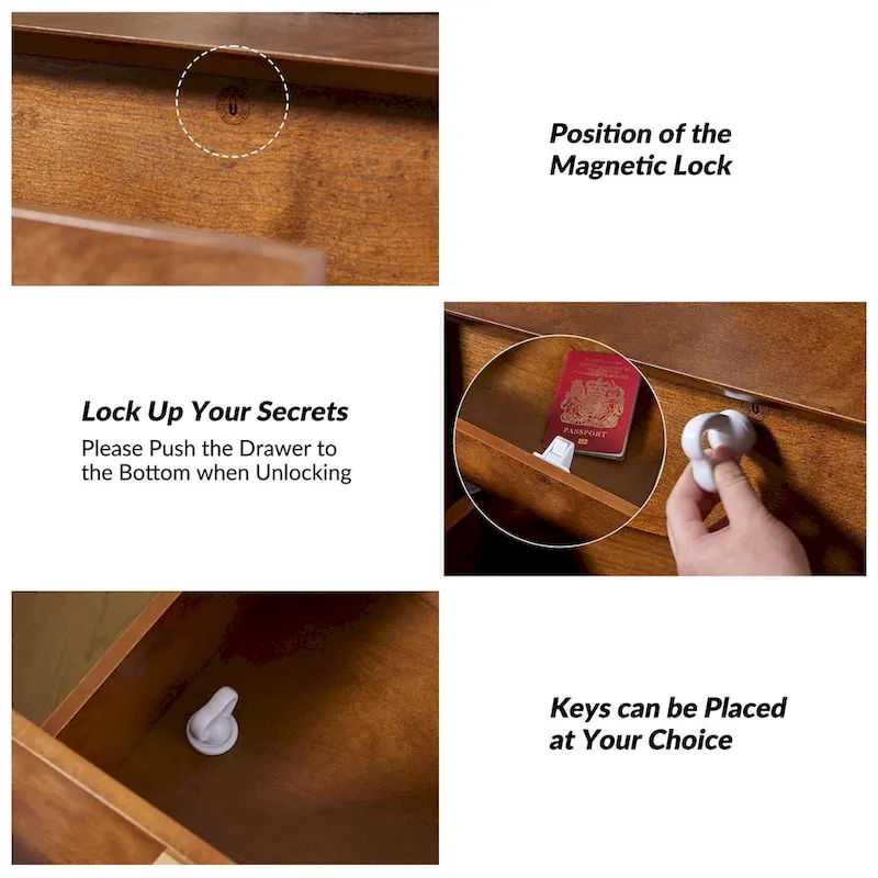 Isabel Mid-Century 2 - Drawer Wood Nightstand by HULALA HOME