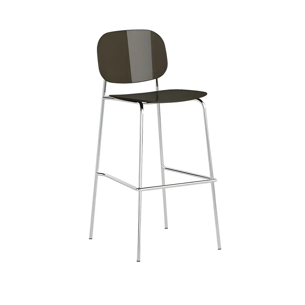 Modern Metal Counter Height Acrylic Bar Stools