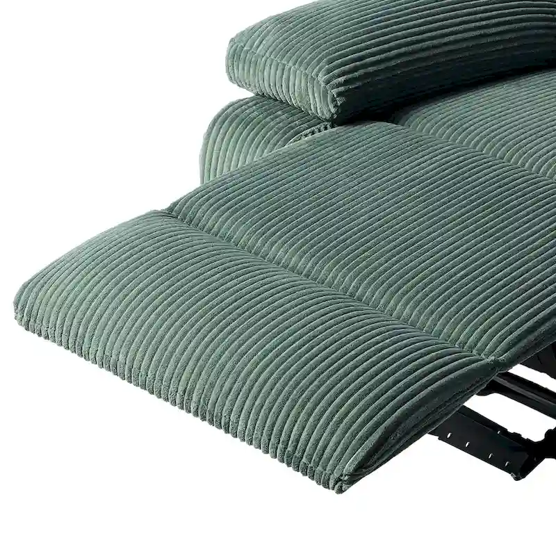 2Set Modern Lounger Upholstered Push Back Manual Recliner Chair