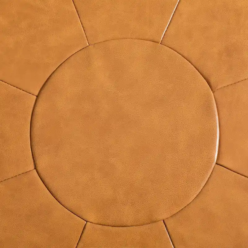 34.5 W Full-Grain Genuine Italian Leather Ottoman Set of 2