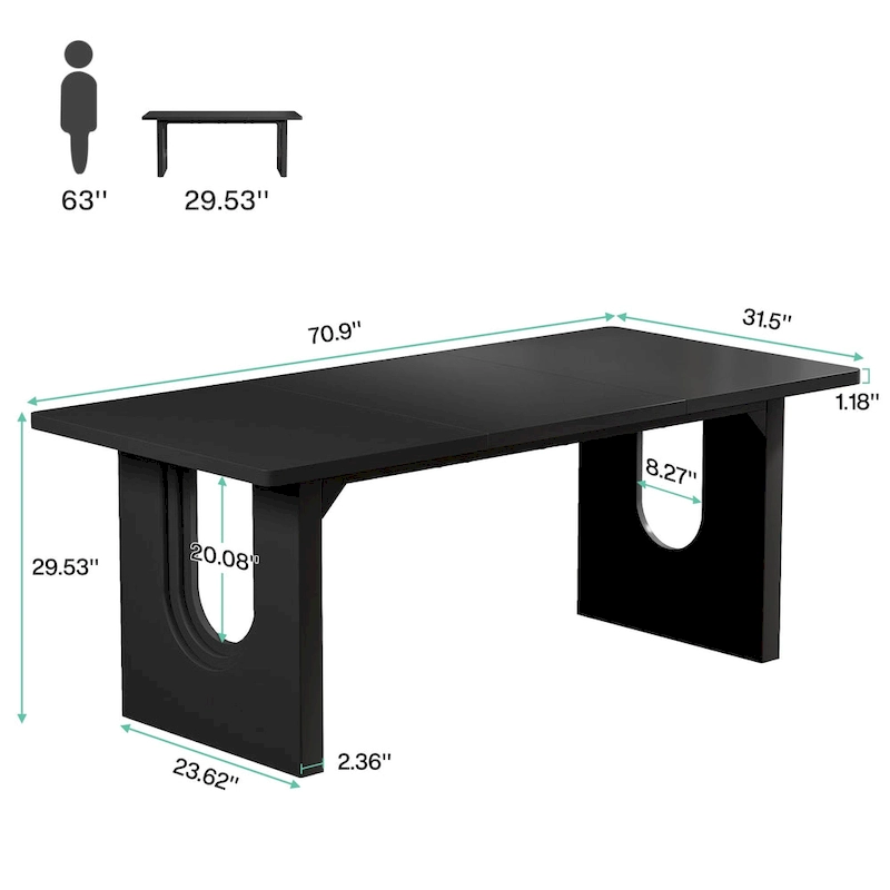 70.9-Inch Large Executive Desk, Modern Simple Office Computer Desk