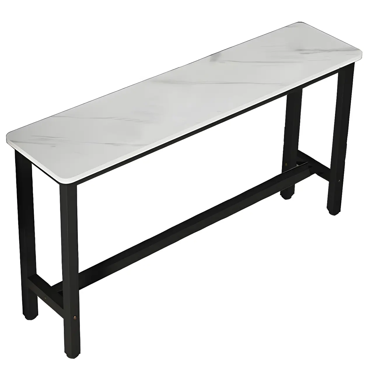 Modern White Wood Top Steel Base Bar Tables
