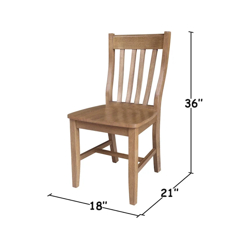 Quince Solid Wood Schoolhouse Chairs, Set of 2